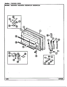 Freezer Door parts for Magic Chef Refrigerator RB234PLDV/DG90A from AppliancePartsPros.com