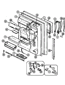 Fresh Food Door (Rb234pda / Dg98a) (Rb234pdv / Dg97a) (Rb234plda / Dg90a) (Rb234pldv / Dg89a) parts for Magic Chef Refrigerator RB234PLDV/DG90A from AppliancePartsPros.com