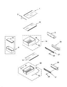 Refrigerator Shelf Parts parts for Thermador Side-By-Side Refrigerator KBUDT4270A/02 from AppliancePartsPros.com
