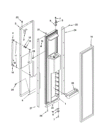 Freezer Door parts for Thermador Side-By-Side Refrigerator KBUDT4860A/02 from AppliancePartsPros.com