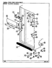 Fresh Food Compartment (Rc244rda / Ds84a) (Rc244rda / Ds84b) (Rc244rdv / Ds83a) (Rc244rdv / Ds83b) parts for Magic Chef Refrigerator RC244RDA/DS83B from AppliancePartsPros.com