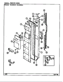 Freezer Door (Rc244rda / Ds84a) (Rc244rda / Ds84b) (Rc244rdv / Ds83a) (Rc244rdv / Ds83b) parts for Magic Chef Refrigerator RC244RDA/DS83B from AppliancePartsPros.com