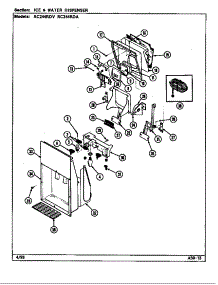 Ice & Water Dispenser (Rc244rda / Ds84a) (Rc244rda / Ds84b) (Rc244rdv / Ds83a) (Rc244rdv / Ds83b) parts for Magic Chef Refrigerator RC244RDA/DS83B from AppliancePartsPros.com