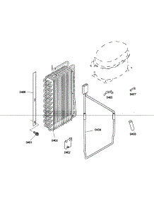 Evaporator parts for Thermador Side-By-Side Refrigerator KBUDT4865E/01 from AppliancePartsPros.com