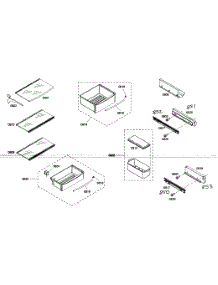Shelf Assy 1 parts for Thermador Side-By-Side Refrigerator KBUDT4865E/01 from AppliancePartsPros.com