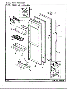Fresh Food Door (Rc24la-3Aw / Bs82c) (Rc24la-3Aw / Cs82a) (Rc24ln-3Aw / Bs81d) (Rc24ln-3Aw / Cs81a) parts for Magic Chef Refrigerator RC24LA-3AW/BS81D from AppliancePartsPros.com