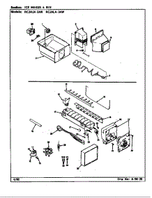 Ice Maker & Bin (Rc24la-3Aw / Bs82c) (Rc24la-3Aw / Cs82a) (Rc24ln-3Aw / Bs81d) (Rc24ln-3Aw / Cs81a) parts for Magic Chef Refrigerator RC24LA-3AW/BS81D from AppliancePartsPros.com