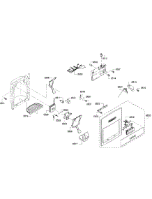 Dispenser parts for Thermador Side-By-Side Refrigerator KBUDT4255E/05 from AppliancePartsPros.com