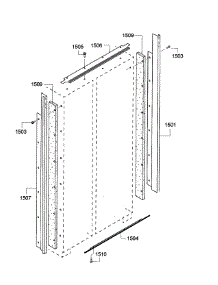 Framing parts for Thermador Side-By-Side Refrigerator KBUDT4255E/05 from AppliancePartsPros.com