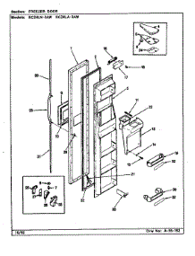 Freezer Door parts for Magic Chef Refrigerator RC24LA-3AW/CS84A from AppliancePartsPros.com