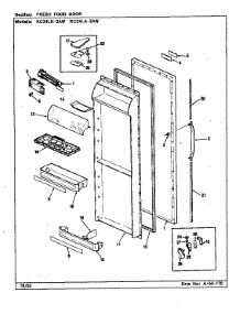 Fresh Food Door parts for Magic Chef Refrigerator RC24LA-3AW/CS84A from AppliancePartsPros.com