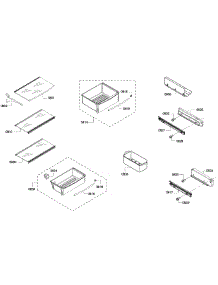Shelfs 1 parts for Thermador Side-By-Side Refrigerator KBUDT4255E/05 from AppliancePartsPros.com