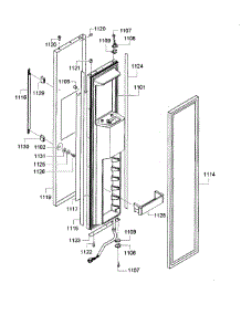 Left Door parts for Thermador Side-By-Side Refrigerator KBUDT4255E/05 from AppliancePartsPros.com