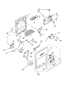 Dispenser Front Parts parts for Thermador Side-By-Side Refrigerator KBUDT4265E/04 from AppliancePartsPros.com