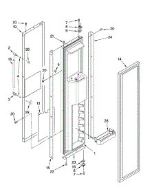 Freezer Door Parts parts for Thermador Side-By-Side Refrigerator KBUDT4265E/04 from AppliancePartsPros.com