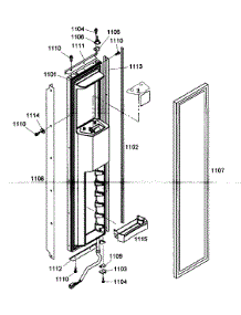 Door Assy 2 parts for Thermador Side-By-Side Refrigerator KBUDT4875E/01 from AppliancePartsPros.com