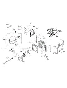 Compressor Assy parts for Thermador Side-By-Side Refrigerator KBUDT4875E/01 from AppliancePartsPros.com