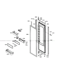 Door Assy 1 parts for Thermador Side-By-Side Refrigerator KBUDT4875E/01 from AppliancePartsPros.com