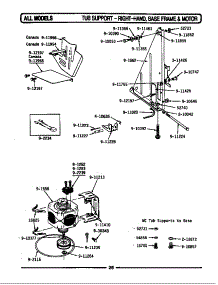 Tub Support (Right) Base Frame & Motor parts for Maytag Dishwasher WC702 from AppliancePartsPros.com