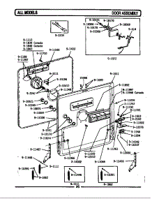 Door Assembly parts for Maytag Dishwasher WC702 from AppliancePartsPros.com