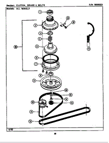 Clutch, Brake & Belts (Lse9900af*) (Lse9900afl) (Lse9900afw) parts for Maytag Laundry Center LSE9900AFE from AppliancePartsPros.com