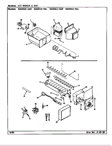 Ice Maker & Bin (Rb23ka-4Al / Bg99b) (Rb23ka-4Aw / Bg98b) (Rb23kn-4Al / Bg96b) (Rb23kn-4Aw / Bg97b) (Rb23kn-4Aw / Bg97c) parts for Magic Chef Refrigerator RB23KA-4AW/BG97C from AppliancePartsPros.com