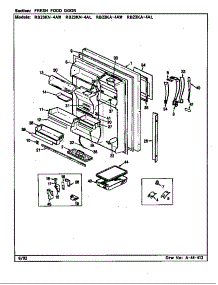 Fresh Food Door (Rb23ka-4Al / Bg99b) (Rb23ka-4Aw / Bg98b) (Rb23ka-4Al / Bg96b) (Rb23ka-4Aw / Bg97b) (Rb23ka-4Aw / Bg97c) parts for Magic Chef Refrigerator RB23KA-4AW/BG97C from AppliancePartsPros.com