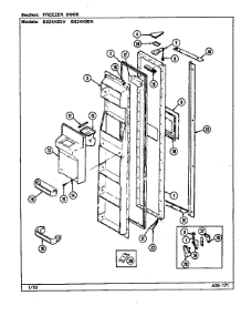 Freezer Door parts for Maytag Refrigerator BS24X9DK/DN92A from AppliancePartsPros.com