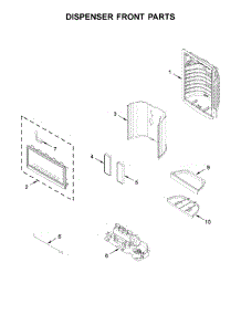 Dispenser Front Parts parts for Maytag Bottom-Mount Refrigerator MFI2570FEW01 from AppliancePartsPros.com