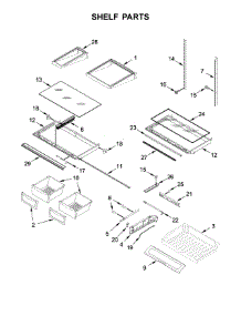 Shelf Parts parts for Maytag Bottom-Mount Refrigerator MFI2570FEW01 from AppliancePartsPros.com