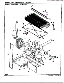 Unit Compartment & System (Rb18ka-4Al / Bg45c) (Rb18kn-4Al / Bg44c) parts for Magic Chef Refrigerator RB18KA-4AL/BG44C from AppliancePartsPros.com