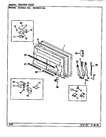 Freezer Door (Rb18ka-4Al / Bg45c) (Rb18kn-4Al / Bg44c) parts for Magic Chef Refrigerator RB18KA-4AL/BG44C from AppliancePartsPros.com