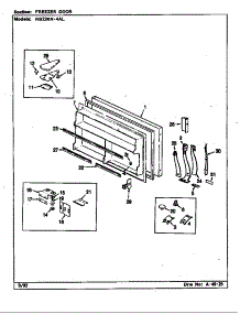 Freezer Door parts for Magic Chef Refrigerator RB23KA-4AL/CG96A from AppliancePartsPros.com