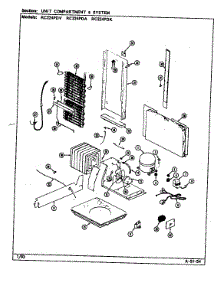 Unit Compartment & System (Rc224pda / Ds33a) (Rc224pdk / Ds34a) (Rc224pdv / Ds32a) parts for Magic Chef Refrigerator RC224PDK/DS33A from AppliancePartsPros.com