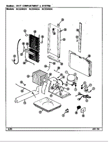Unit Compartment & System (Rc224rda / Ds37a) (Rc224rda / Ds37b) (Rc224rdk / Ds35a) (Rc224rdv / Ds36a) (Rc224rdv / Ds36b) parts for Magic Chef Refrigerator RC224RDA/DS36A from AppliancePartsPros.com