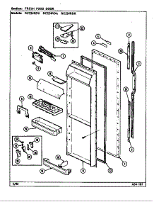 Fresh Food Door (Rc224rda / Ds37a) (Rc224rda / Ds37b) (Rc224rda / Ds35a) (Rc224rda / Ds36a) (Rc224rda / Ds36b) parts for Magic Chef Refrigerator RC224RDA/DS36A from AppliancePartsPros.com