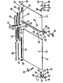 Door (Outer) (Rtd2100cab / Dh76a) (Rtd2100cae / Dh72a) (Rtd2100cae / Dh80a) (Rtd2100cab / Dh74a) (Rtd2100cal / Dh72a) parts for Maytag Refrigerator RTD2100CAB/DH74A from AppliancePartsPros.com