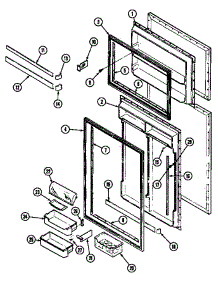 Inner Door (Rtd2100cab / Dh79b) (Rtd2100cae / Dh72b) (Rtd2100cae / Dh77b) (Rtd2100cal / Dh78b) parts for Maytag Refrigerator RTD2100CAB/DH77B from AppliancePartsPros.com