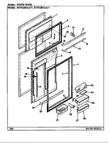 Inner Door (Rtw2200aal / Ch89a) (Rtw2200aaw / Ch89a) (Rtw2201aal / Ch90a) (Rtw2201aaw / Ch90a) parts for Maytag Refrigerator RTW2201AAL/CH89A from AppliancePartsPros.com