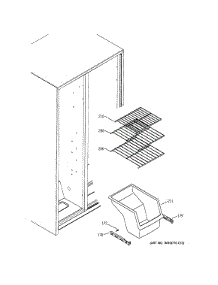 Freezer Shelves parts for Hot Point Side-By-Side Refrigerator HSS25GFTCBB from AppliancePartsPros.com