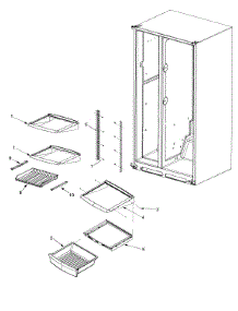 Deli And Ref Shelf parts for Maytag Side-By-Side Refrigerator PSD264LGRW-PPSD264LGW0 from AppliancePartsPros.com