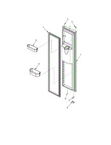 Freezer Door parts for Maytag Side-By-Side Refrigerator PSD264LGRW-PPSD264LGW0 from AppliancePartsPros.com