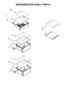 Refrigerator Shelf Parts parts for Maytag Side-By-Side Refrigerator MSS25C4MGW00 from AppliancePartsPros.com