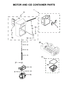 Motor And Ice Container Parts parts for Maytag Side-By-Side Refrigerator MSS25C4MGW00 from AppliancePartsPros.com