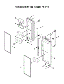 Refrigerator Door Parts parts for Maytag Bottom-Mount Refrigerator MFF2258FEZ02 from AppliancePartsPros.com