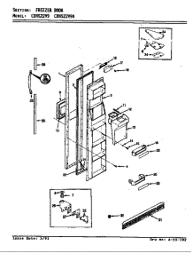 Freezer Door (Cdns22v9 / Ar35a) (Cdns22v9 / Br35a) (Cdns22v9a / Ar36a) (Cdns22v9a / Br36a) parts for Maytag Refrigerator CDNS22V9A/BR35A from AppliancePartsPros.com