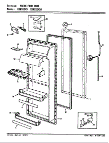 Fresh Food Door (Cdns22v9 / Ar35a) (Cdns22v9 / Br35a) (Cdns22v9a / Ar36a) (Cdns22v9a / Br36a) parts for Maytag Refrigerator CDNS22V9A/BR35A from AppliancePartsPros.com