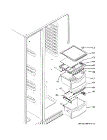 Fresh Food Shelves parts for Hot Point Side-By-Side Refrigerator HSS25ATHBCWW from AppliancePartsPros.com