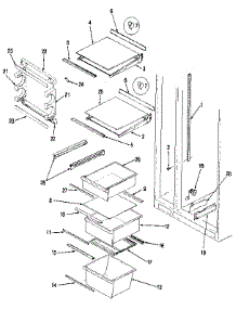 Shelves & Accessories parts for Jenn-Air Side-By-Side Refrigerator JRSD226B/MAQ31A from AppliancePartsPros.com