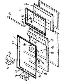 Inner Door (Rtc1500cae / Dh01a) (Rtc1500cal / Dh02a) (Rtc1500cge / Df17a) parts for Maytag Refrigerator RTC1500CGE/DF17A from AppliancePartsPros.com